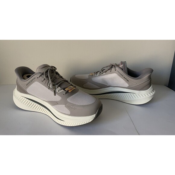 Skechers Slip ins Arch Fit Mens Extra Wide 12 Taupe Go Walk Max Cushion NIB - Picture 6 of 14
